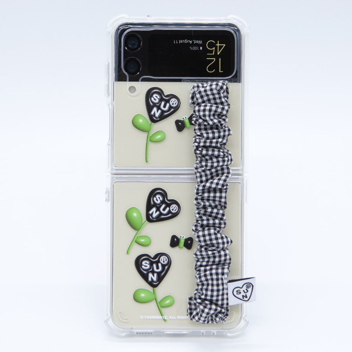 세컨드유니크네임(SECOND UNIQUE NAME) SUN CASE CHECK GOBULL BAND BLACK (Z FLIP)