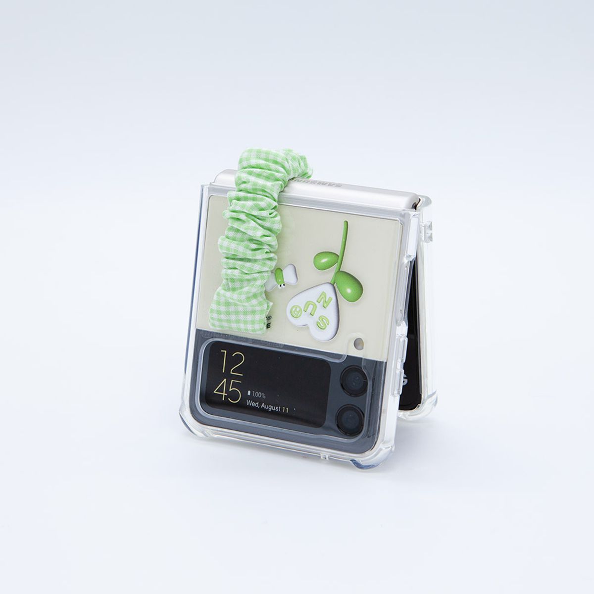 세컨드유니크네임(SECOND UNIQUE NAME) SUN CASE CHECK GOBULL BAND GREEN (Z FLIP)