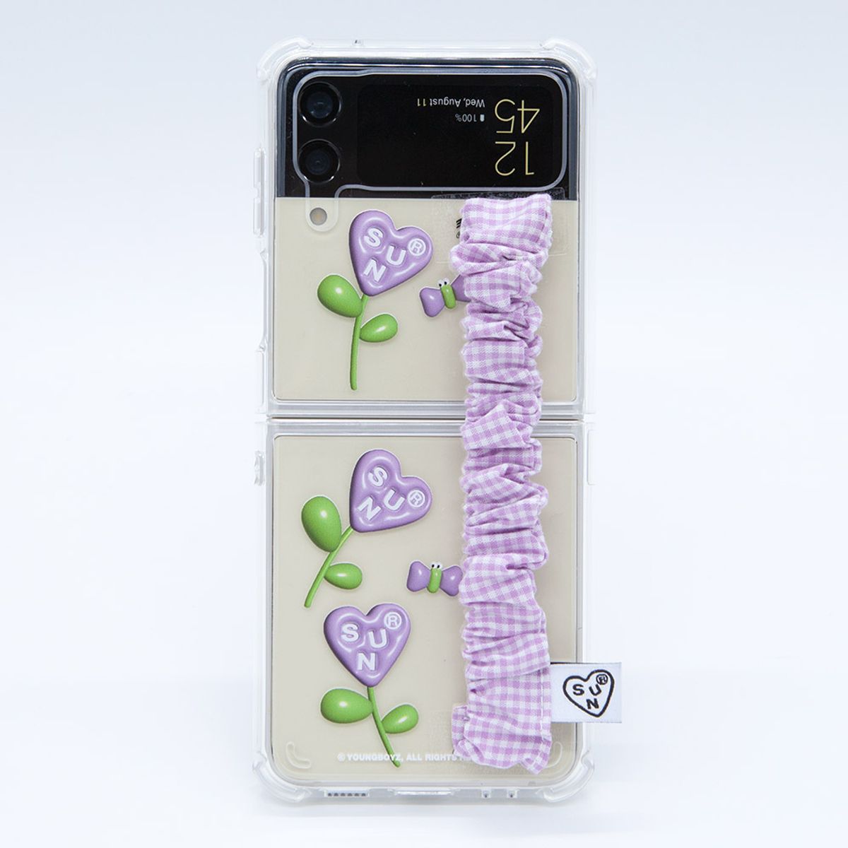 세컨드유니크네임(SECOND UNIQUE NAME) SUN CASE CHECK GOBULL BAND PURPLE (Z FLIP)