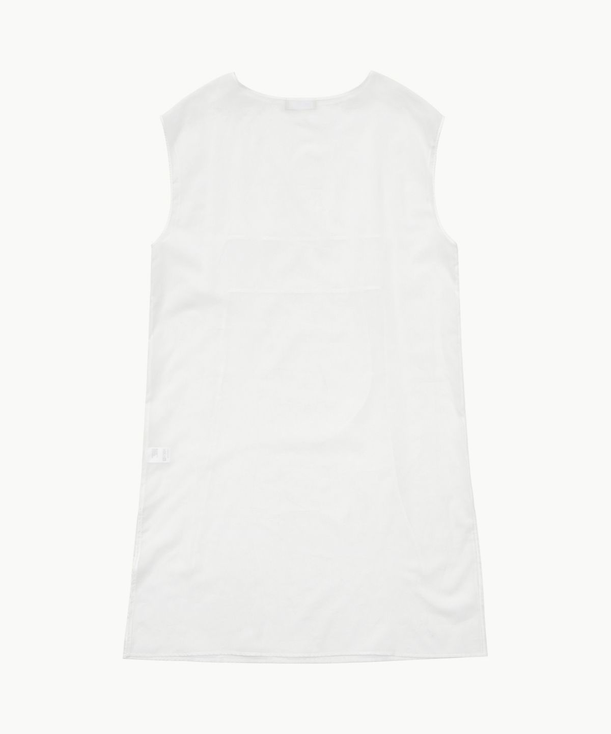 아모멘토(AMOMENTO) SHEER DRAWSTRING DRESS_WHITE