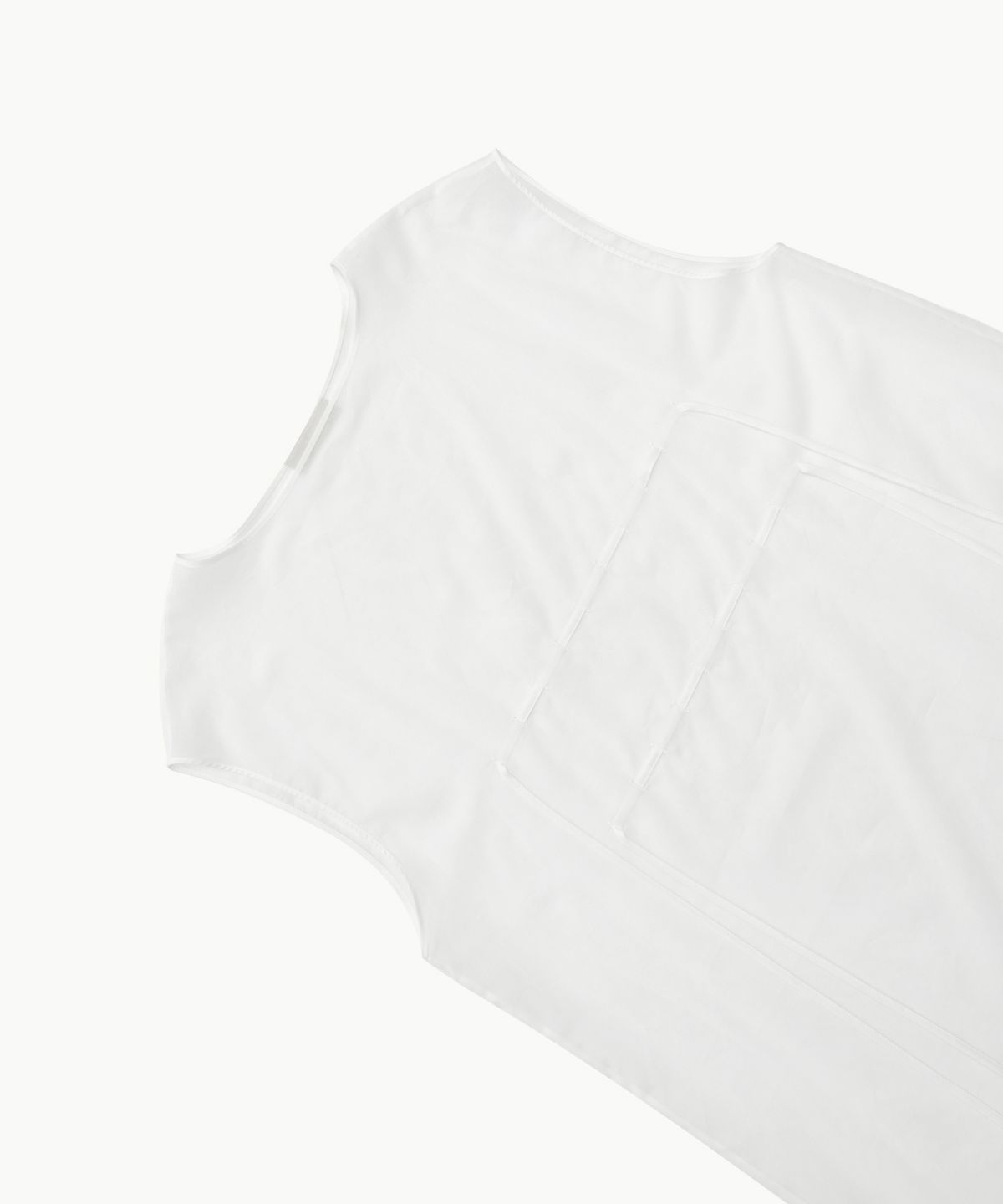 아모멘토(AMOMENTO) SHEER DRAWSTRING DRESS_WHITE