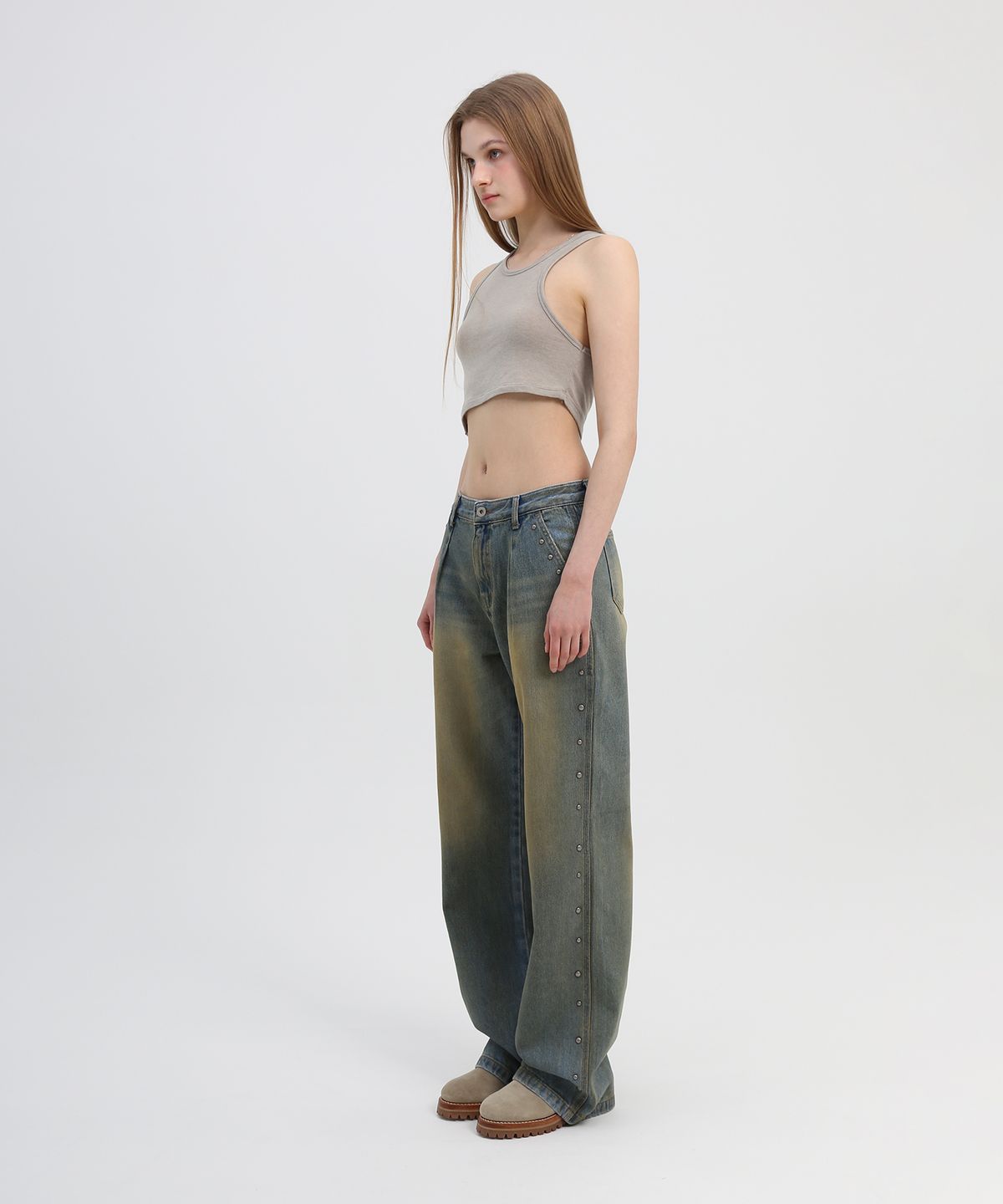 슬로우가먼츠(SLLOW GARMENTS) UNBALANCED SLEEVELESS