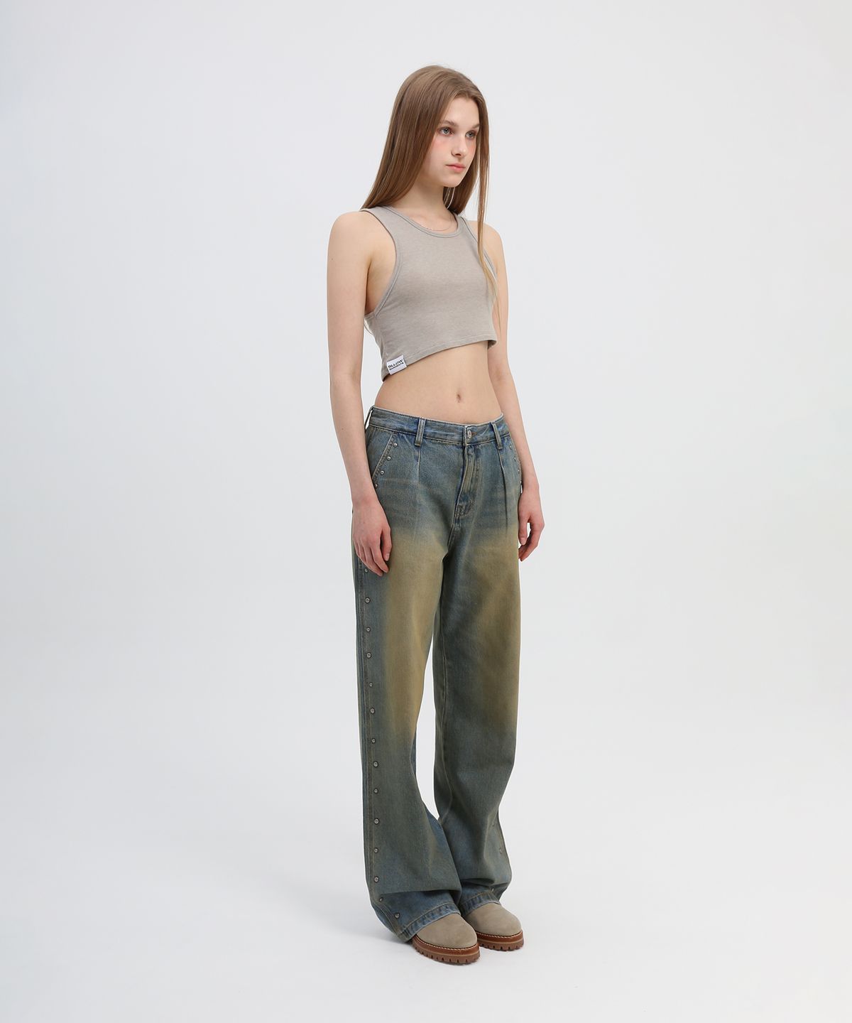 슬로우가먼츠(SLLOW GARMENTS) UNBALANCED SLEEVELESS