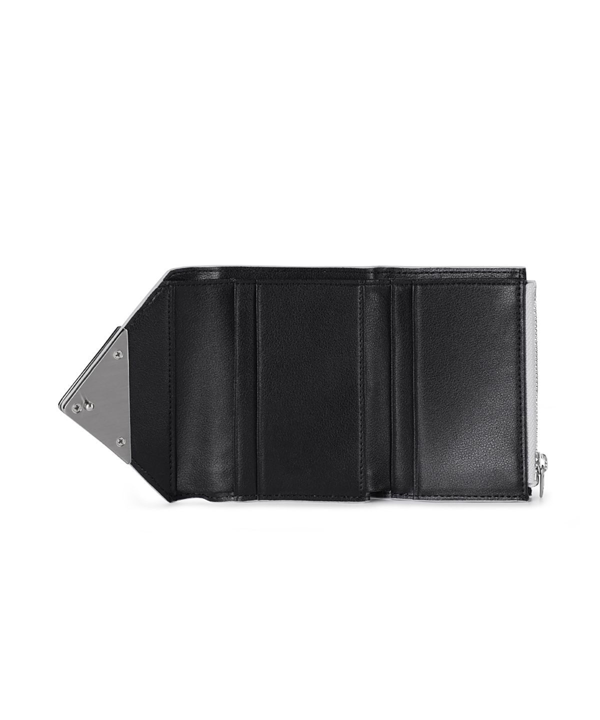페넥(FENNEC) LACQUER TRIANGLE WALLET - MATT SILVER