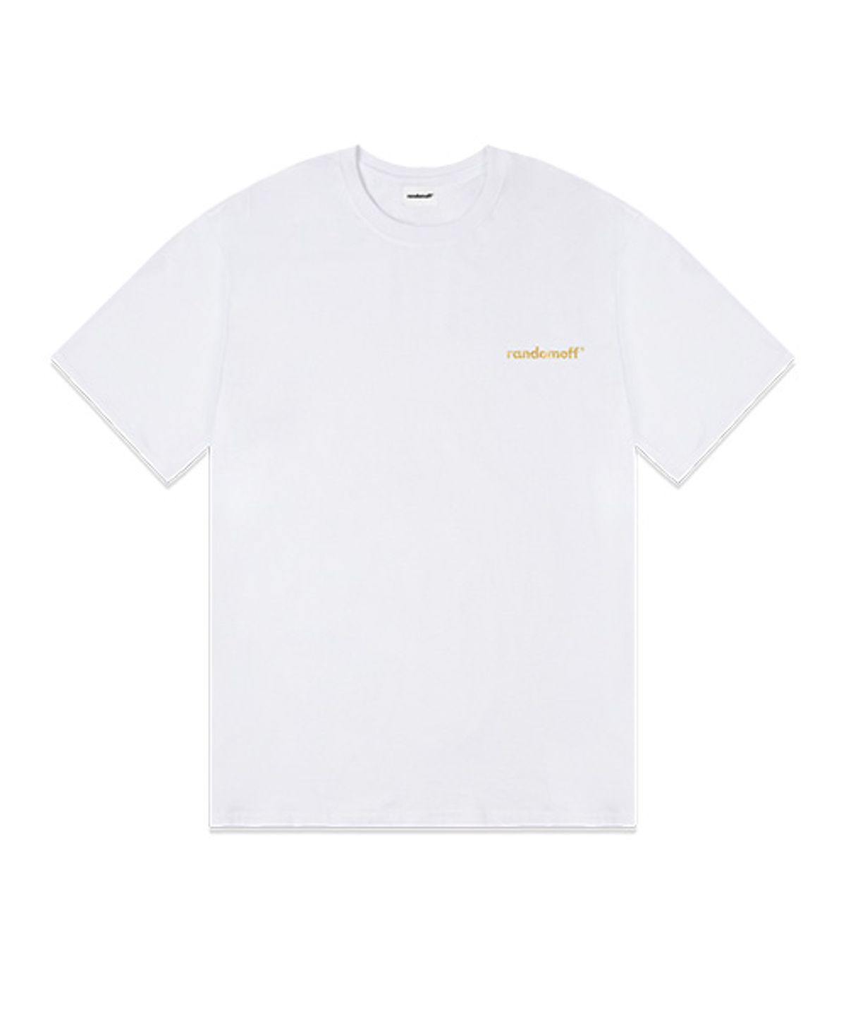 랜덤오프(RANDOMOFF) [Silver/Gold] BAISC LOGO MINI METALLIC 반팔티 [4컬러]
