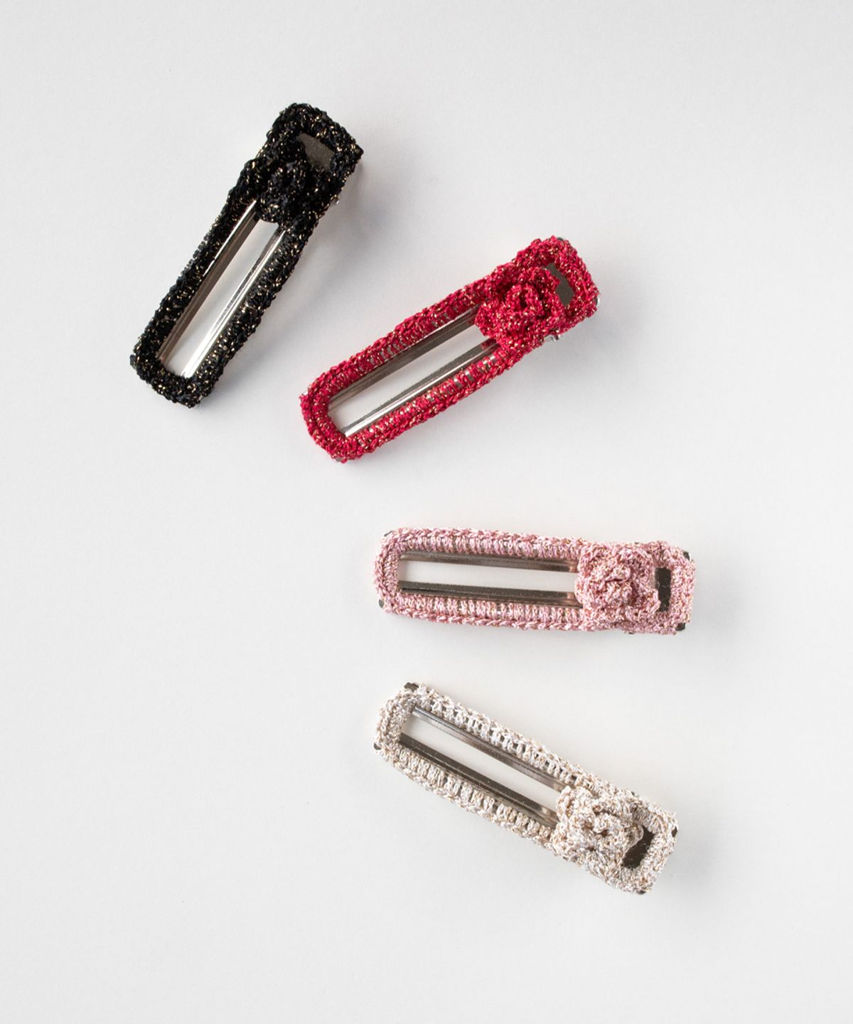 메리모티브(MERRYMOTIVE) Handmade knit flower hairpin (4color)