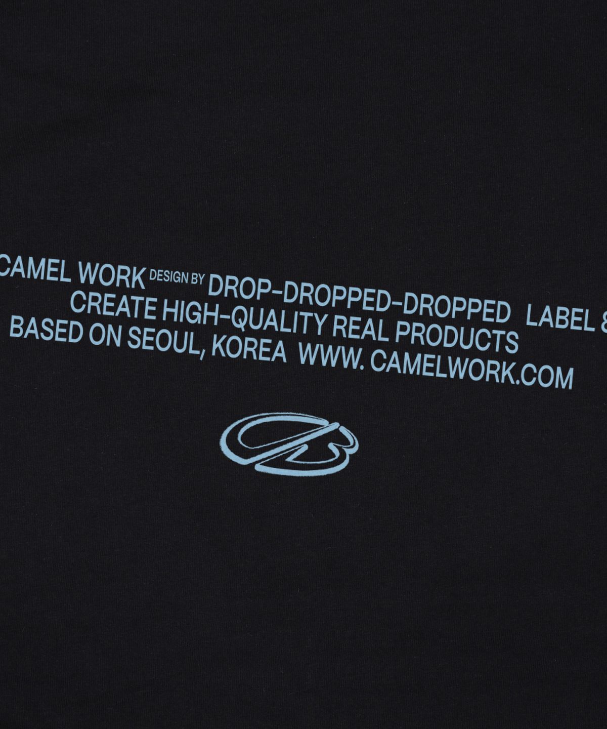 카멜워크(CAMEL WORK) 카멜 CW 로고 반팔티셔츠(블랙)