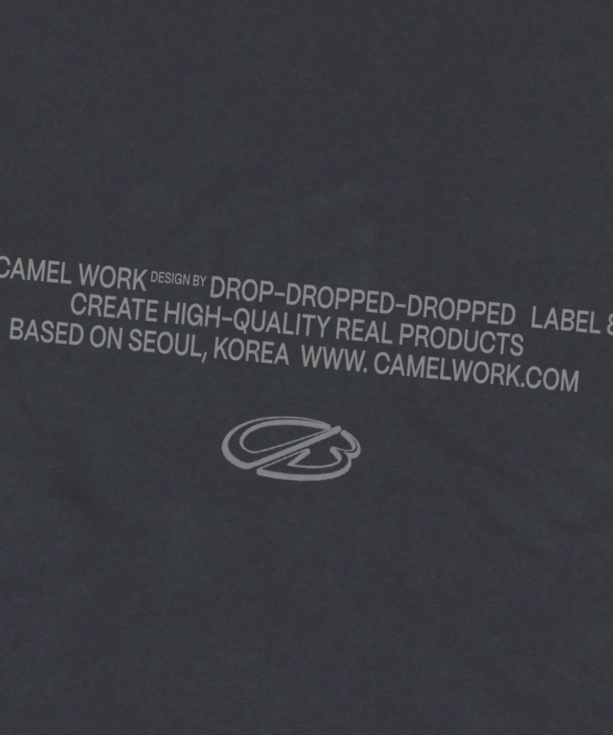 카멜워크(CAMEL WORK) 카멜 CW 로고 반팔티셔츠(차콜)