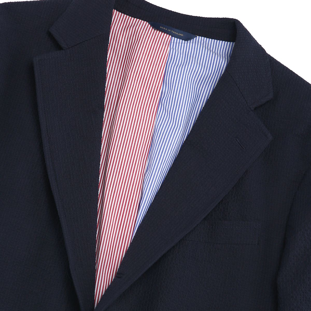 브룩스 브라더스(BROOKS BROTHERS) 트레디셔널핏 시어서커 3버튼 블레이저 (네이비) (BBJBMM7734QES)