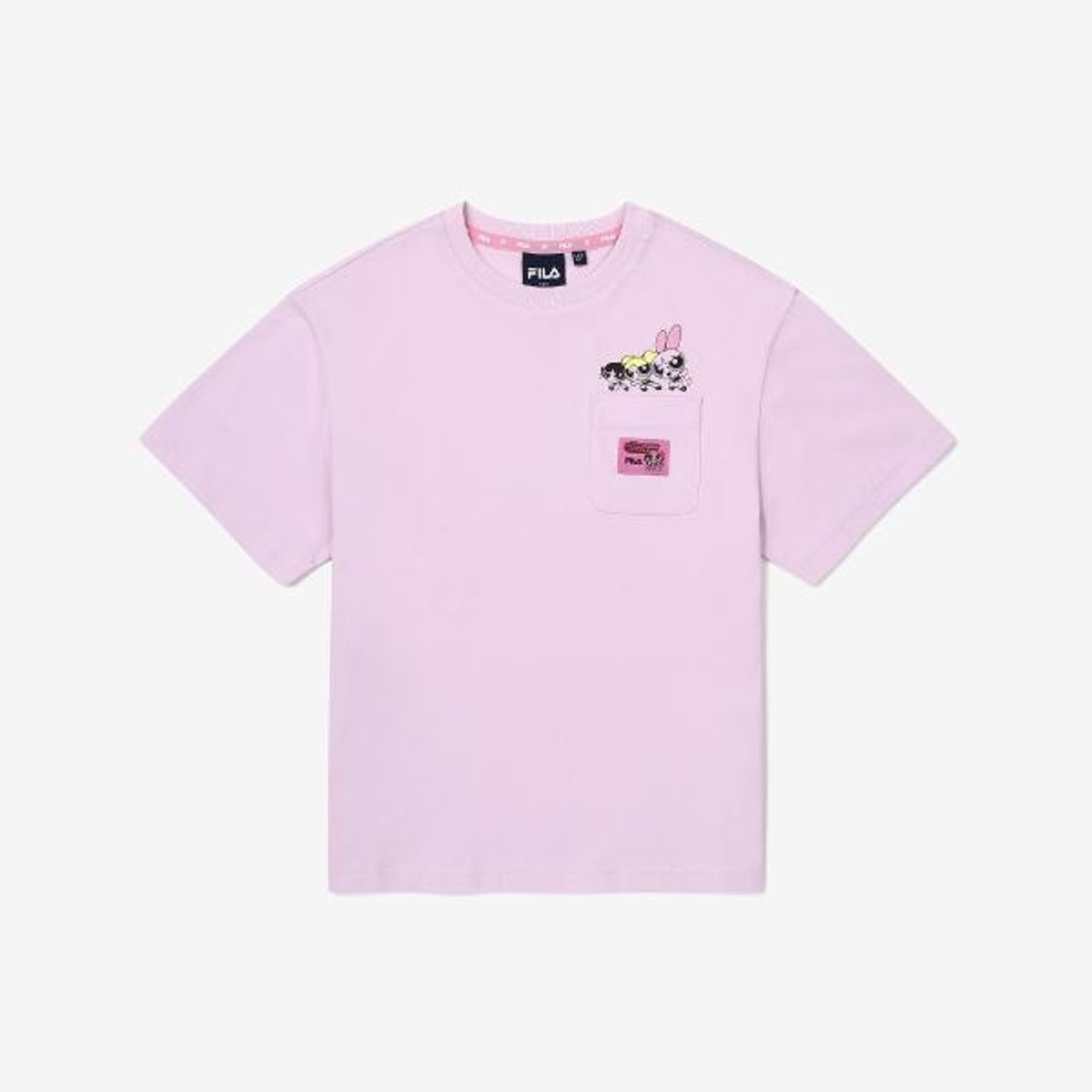 휠라 키즈(FILA KIDS) 파워퍼프걸 포켓 티셔츠(FK2RSG2P01FLAC)