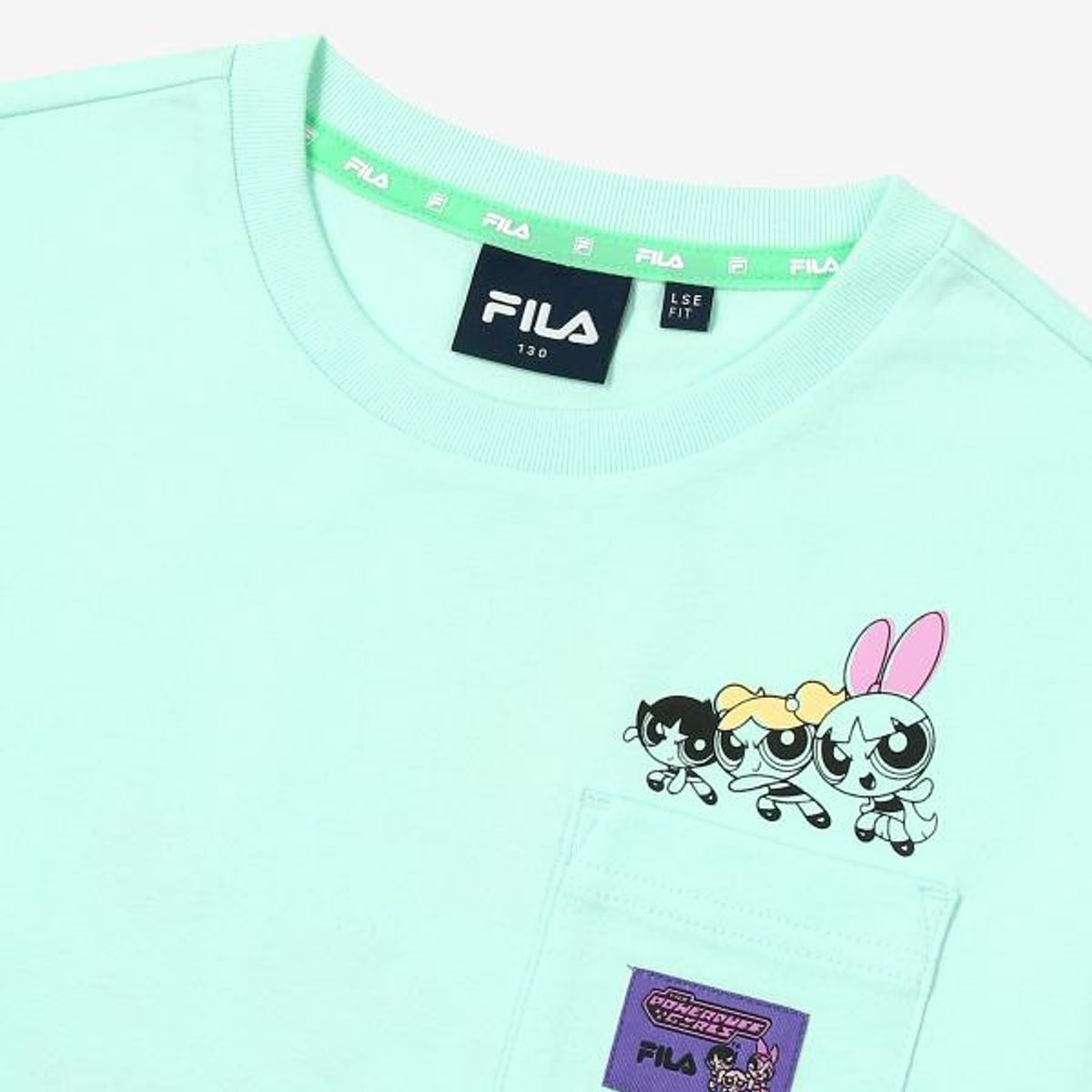 휠라 키즈(FILA KIDS) 파워퍼프걸 포켓 티셔츠(FK2RSG2P01FPGR)