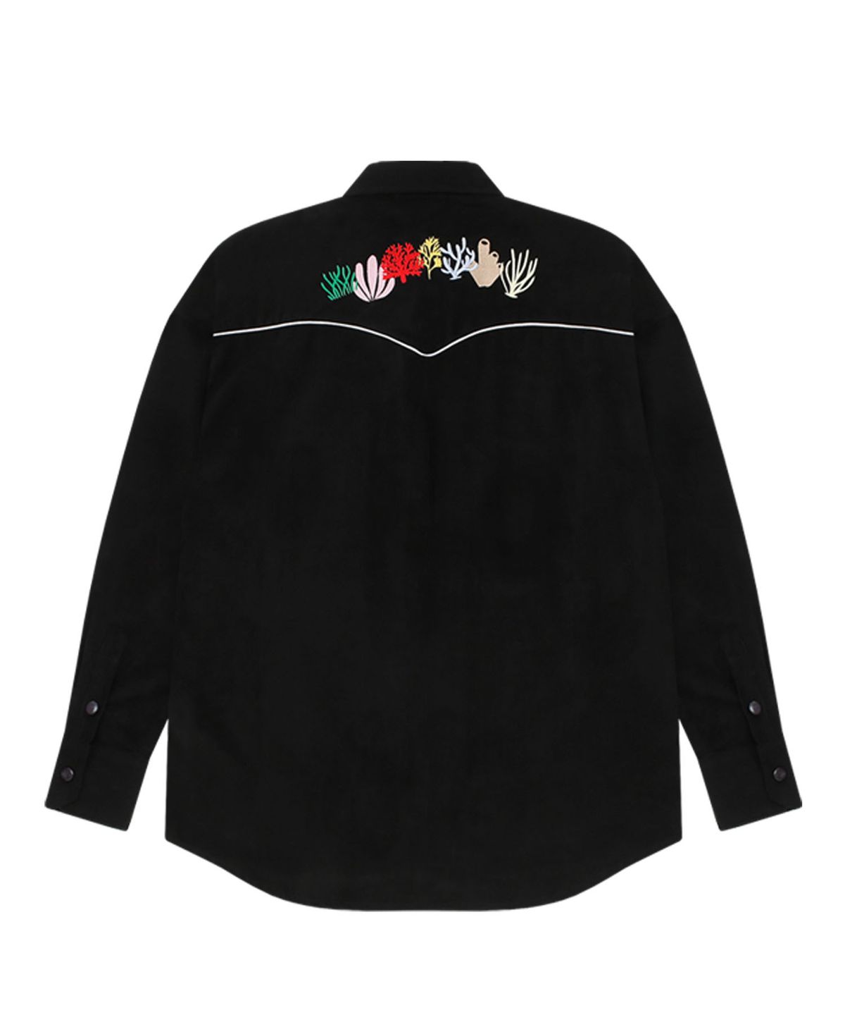 홍우성(HONGWOOSUNG) EMBROIDERY WESTERN SHIRTS_BLACK
