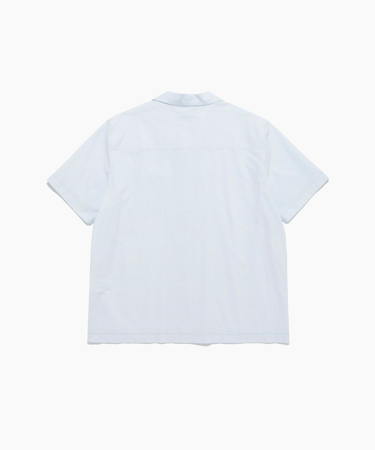 튜드먼트(TTUDEMENT) STITCHED OPEN COLLAR SHIRT L.BLUE