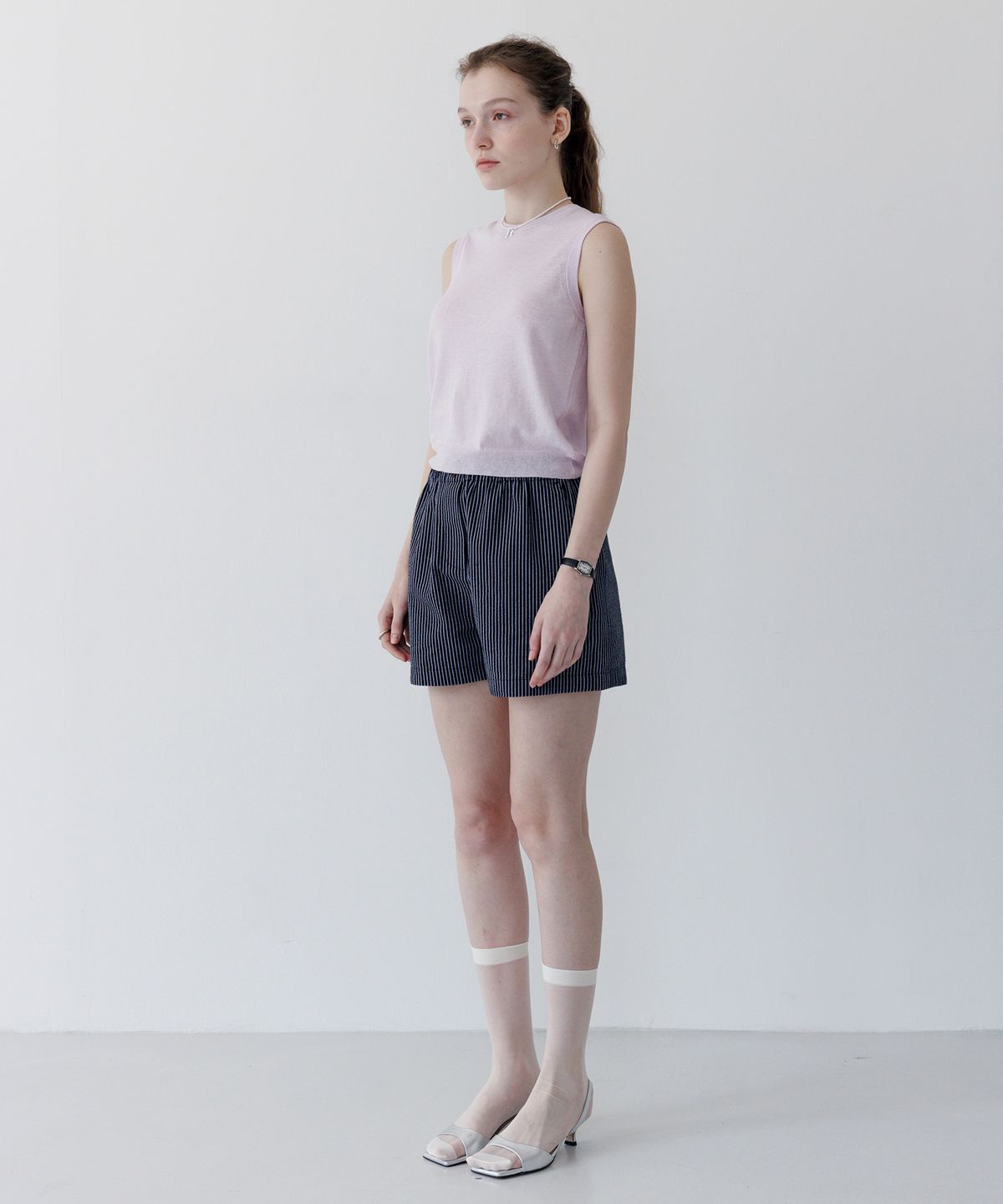 튜드먼트(TTUDEMENT) BANDING SHORTS NAVY