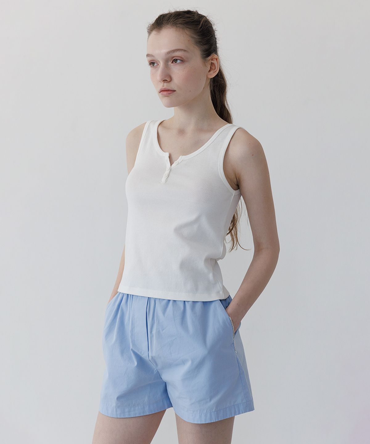 튜드먼트(TTUDEMENT) BANDING SHORTS L.BLUE
