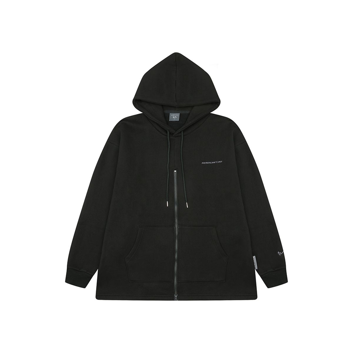 키네티클로(KINETICLO) 하프 오픈 집업 후디(BLACK)