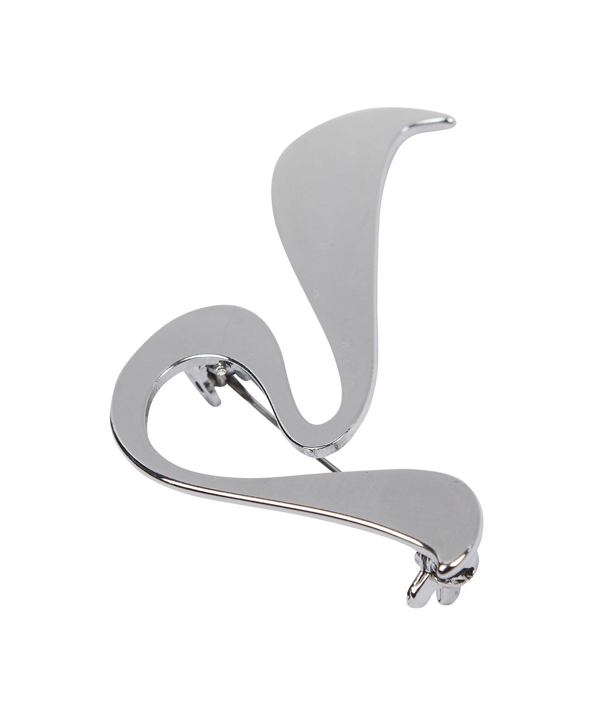 러브이즈트루(LUVISTRUE) CURVED L BROOCH(SILVER)