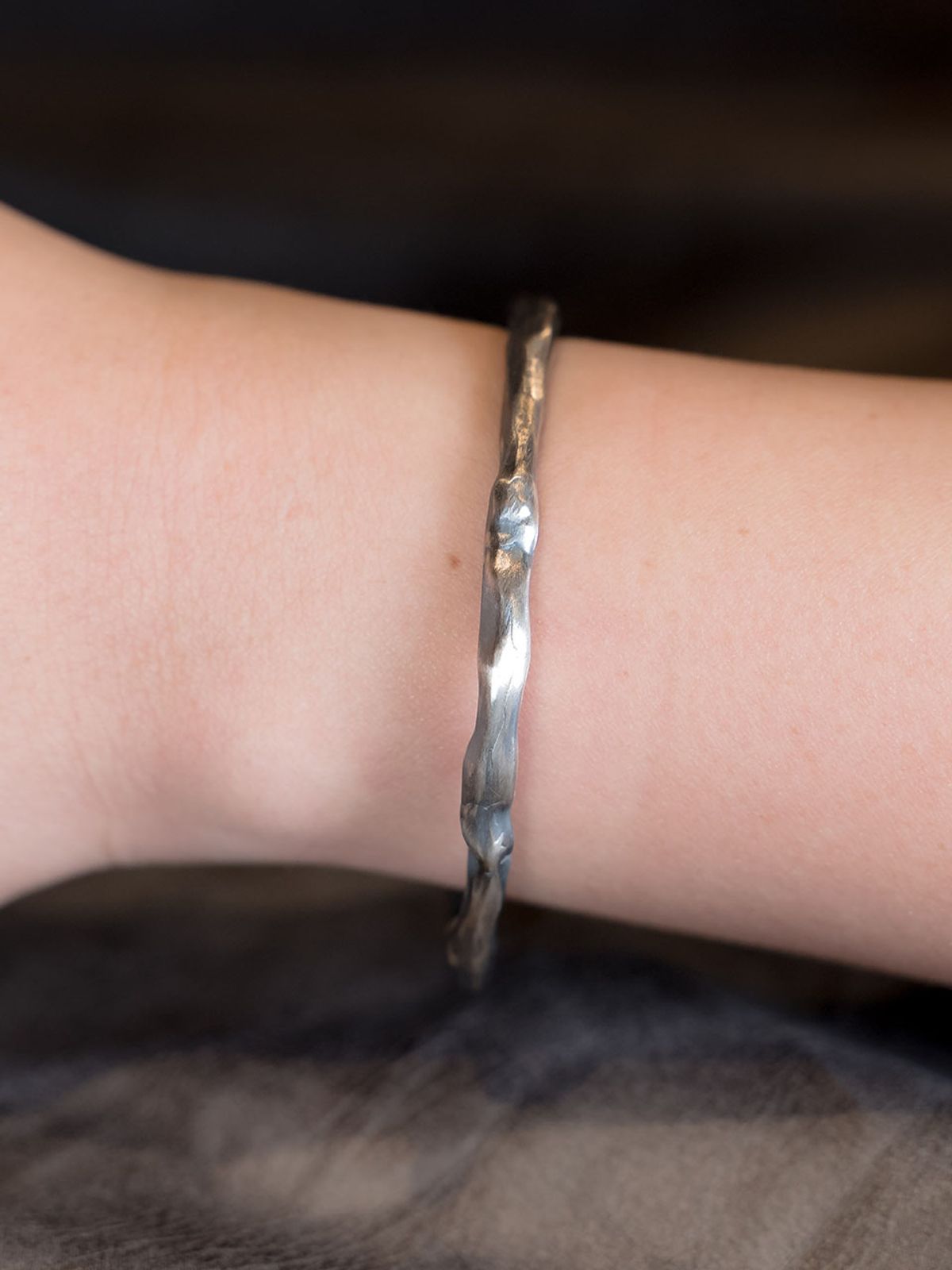 하랑(HARANG) HR 238B_Silver Bangle Bracelet