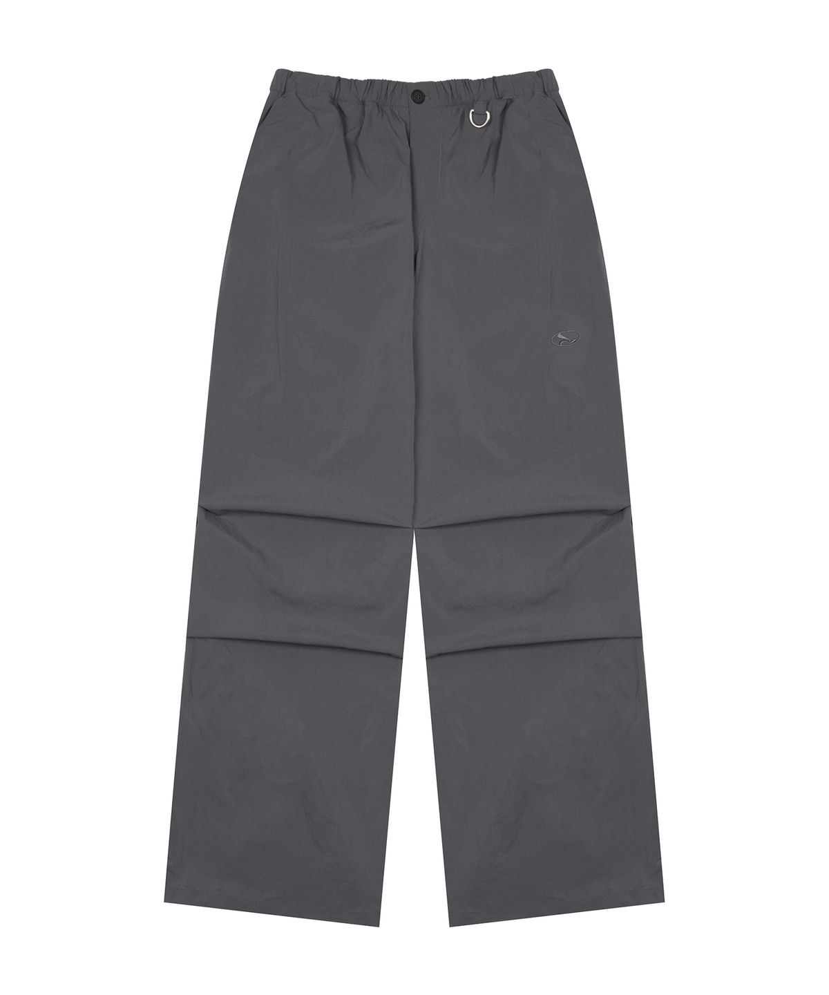 러브이즈트루(LUVISTRUE) CURVED L COMFY PARACHUTE PANTS(CHARCOAL)