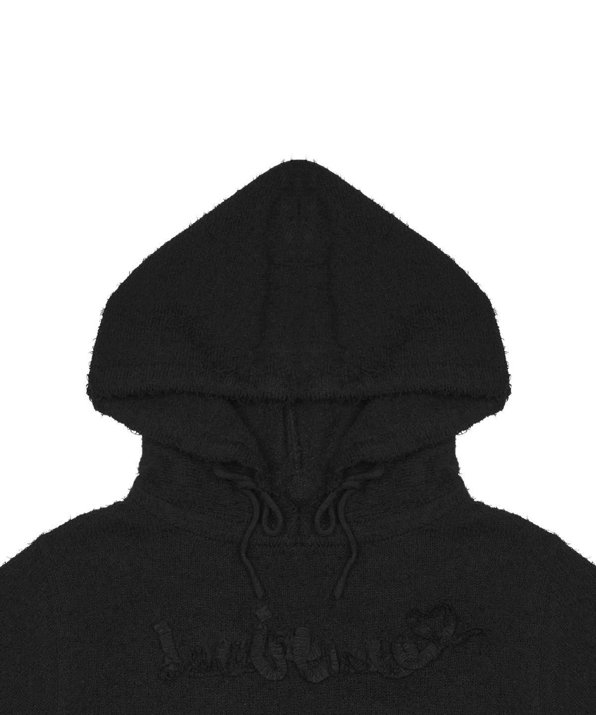 러브이즈트루(LUVISTRUE) RT KNIT HOODIE(BLACK)