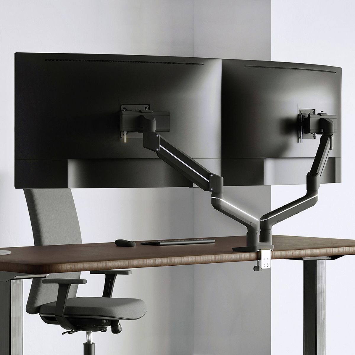 펠로우즈(FELLOWES) FLEX 듀얼 슬라이드 모니터암 거치대