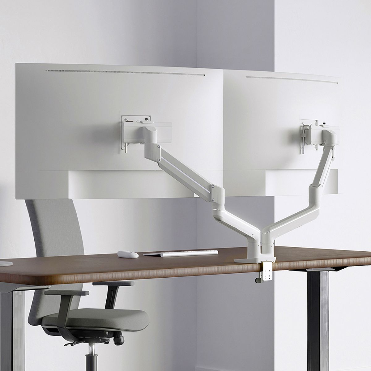펠로우즈(FELLOWES) FLEX 듀얼 슬라이드 모니터암 거치대