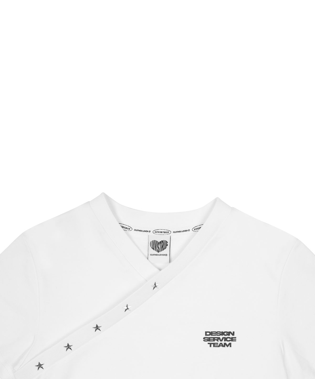 러브이즈트루(LUVISTRUE) RT V NECK TEE(WHITE)