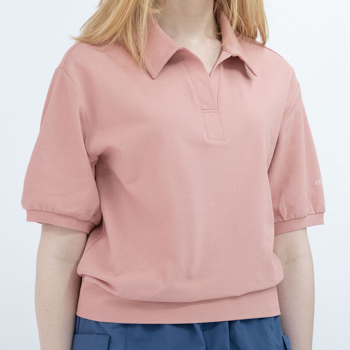 뒤란(DURAN) PK 오픈 카라 벌룬핏 티셔츠 DTF4S-3064 3colors