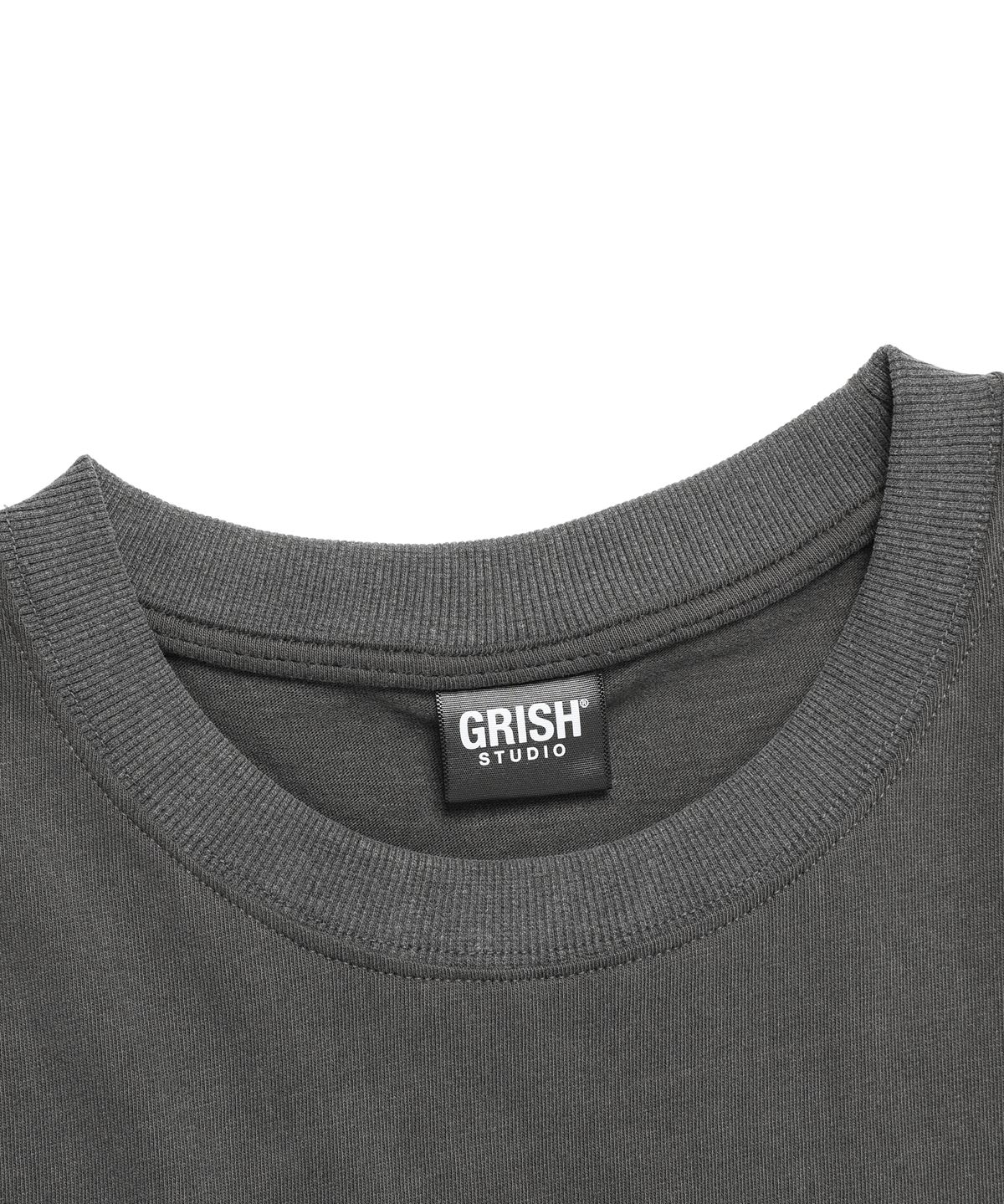 그리쉬(GRISH) 시스템 아카이브 피그먼트 티셔츠 블랙차콜