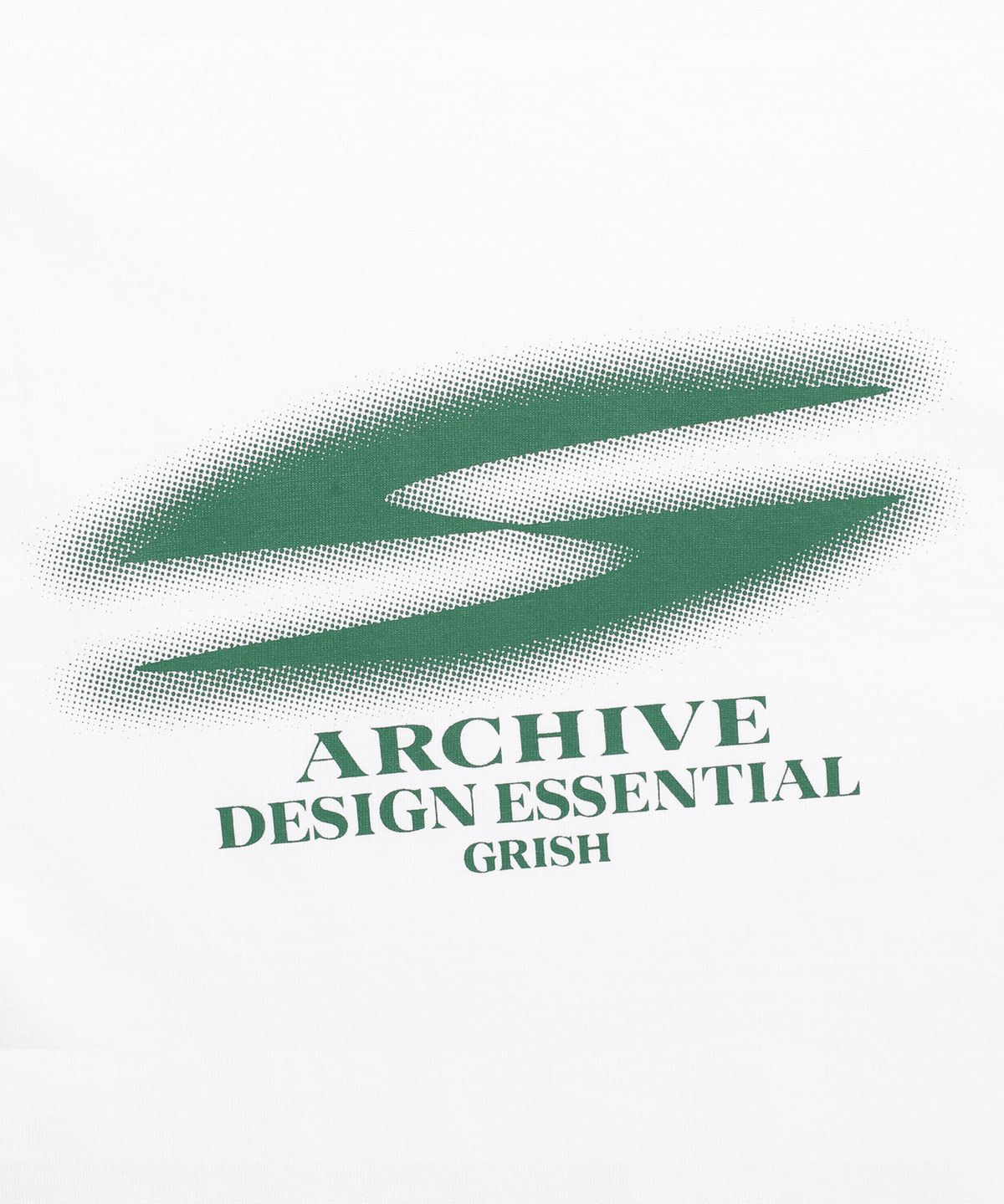 그리쉬(GRISH) 글로리 하프톤 티셔츠 화이트 그린