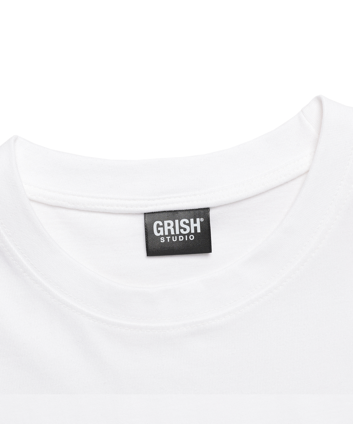 그리쉬(GRISH) 아카이브 에센셜 로고 티셔츠 화이트