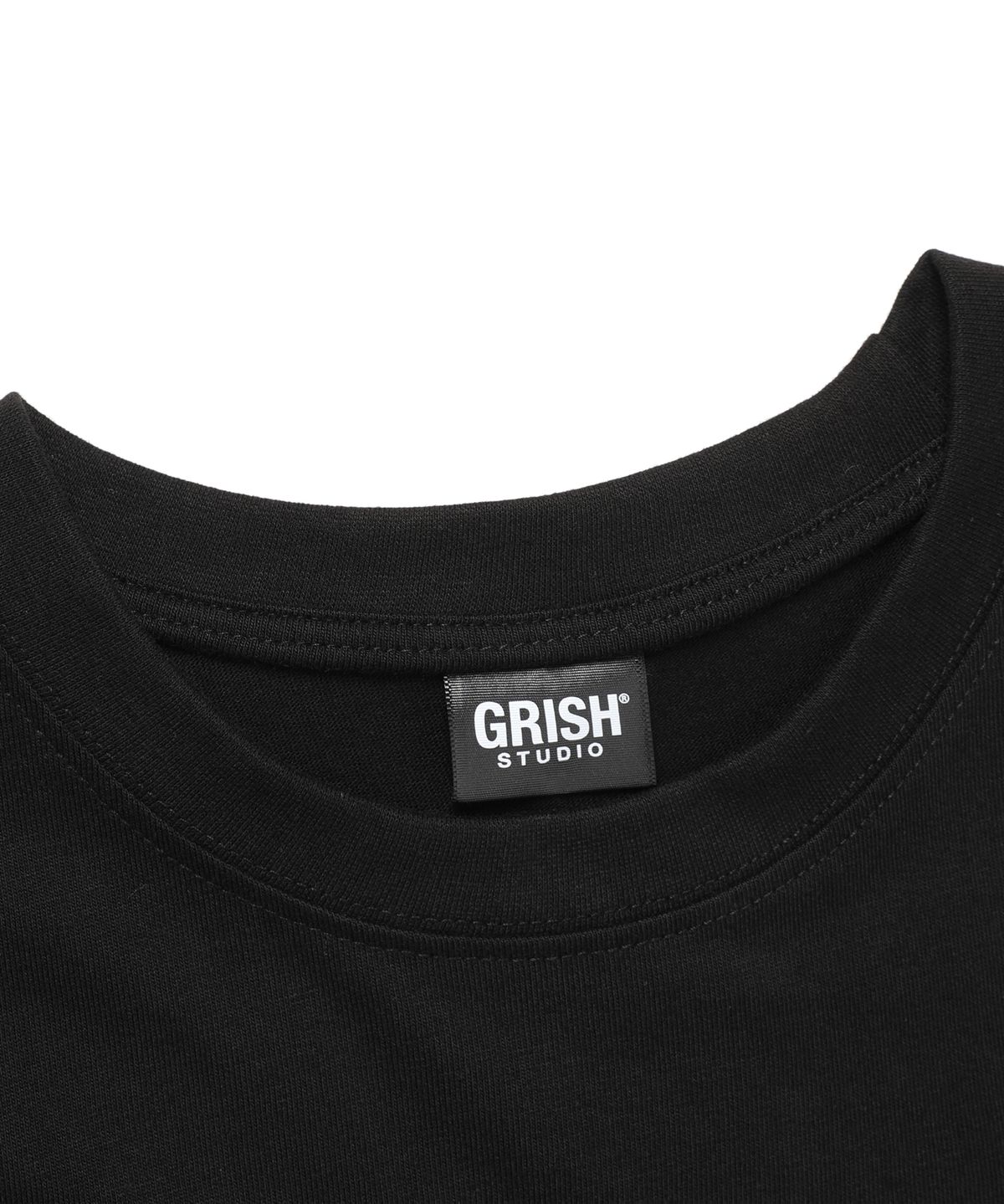 그리쉬(GRISH) 시그니쳐 블러 로고 티셔츠 블랙