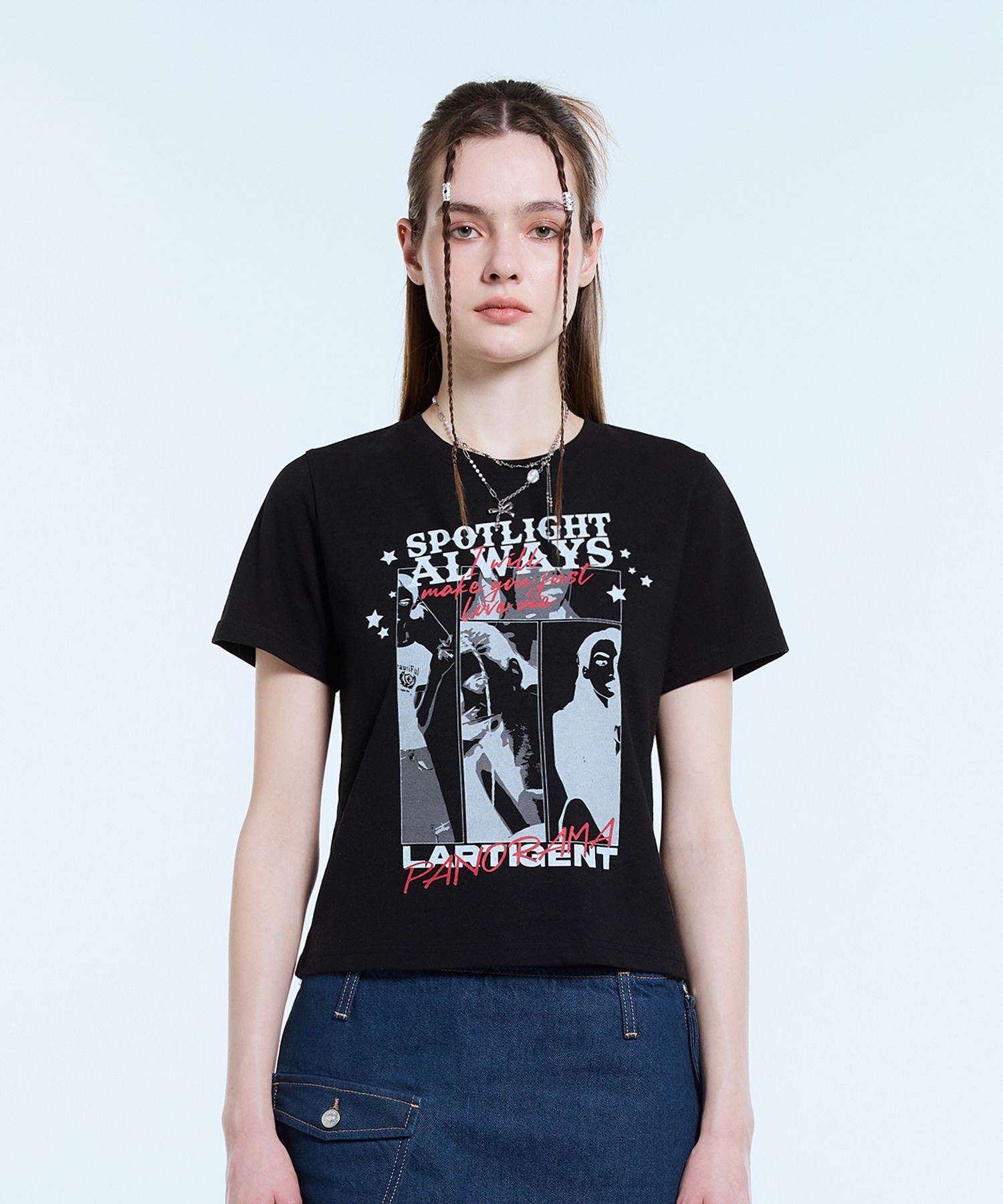 LARTIGENT☆L11 SPOTLIGHT T-SHIRT MUSINSA公式 | LARTIGENT L11 SPOTLIGHT T-SHIRT(BLACK)