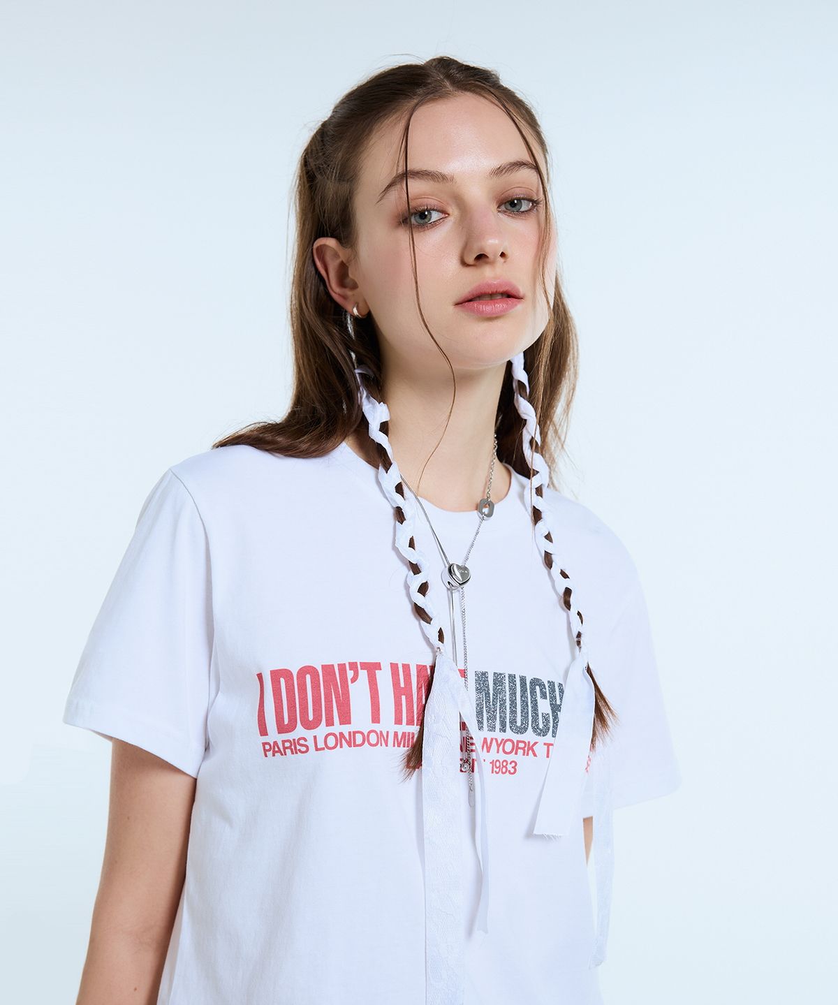 라티젠(LARTIGENT) L11 MUCH TIME T-SHIRT(WHITE)