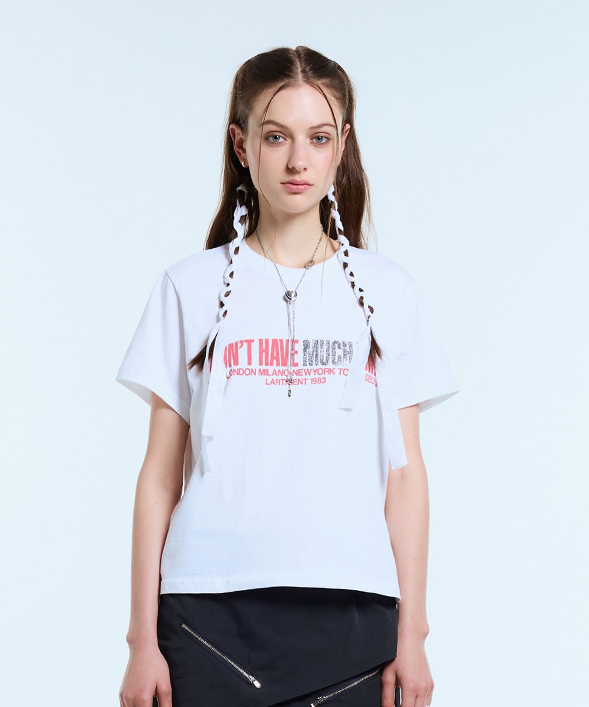 라티젠(LARTIGENT) L11 MUCH TIME T-SHIRT(WHITE)