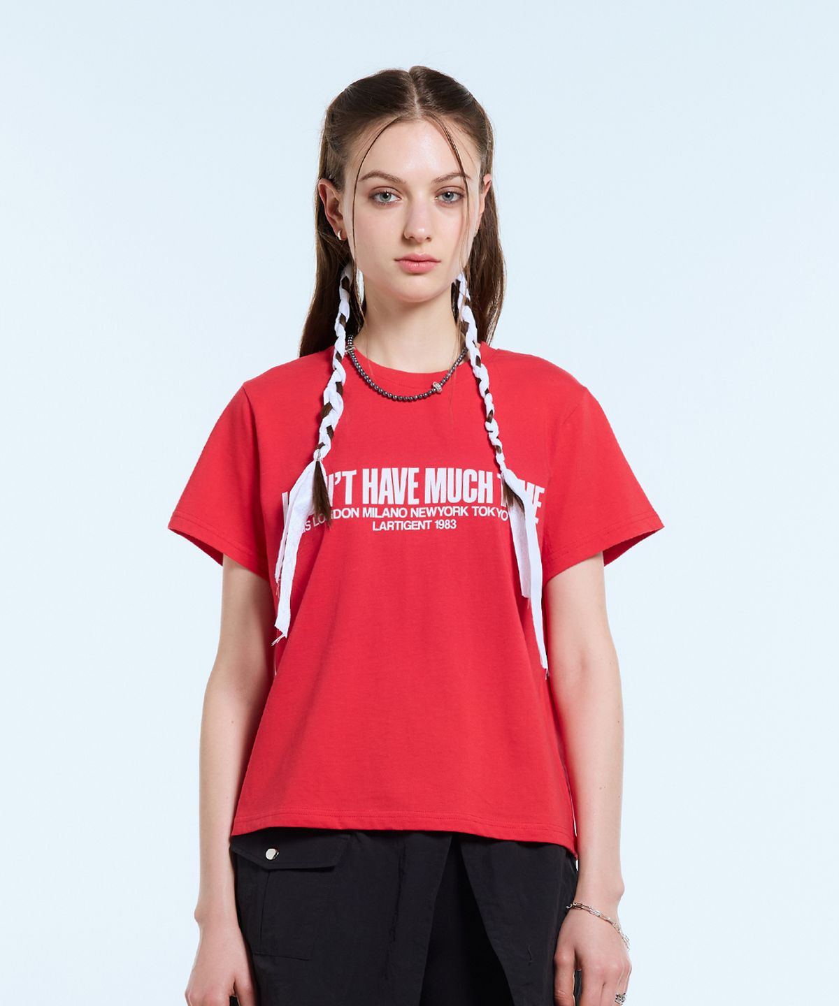 라티젠(LARTIGENT) L11 MUCH TIME T-SHIRT(RED)