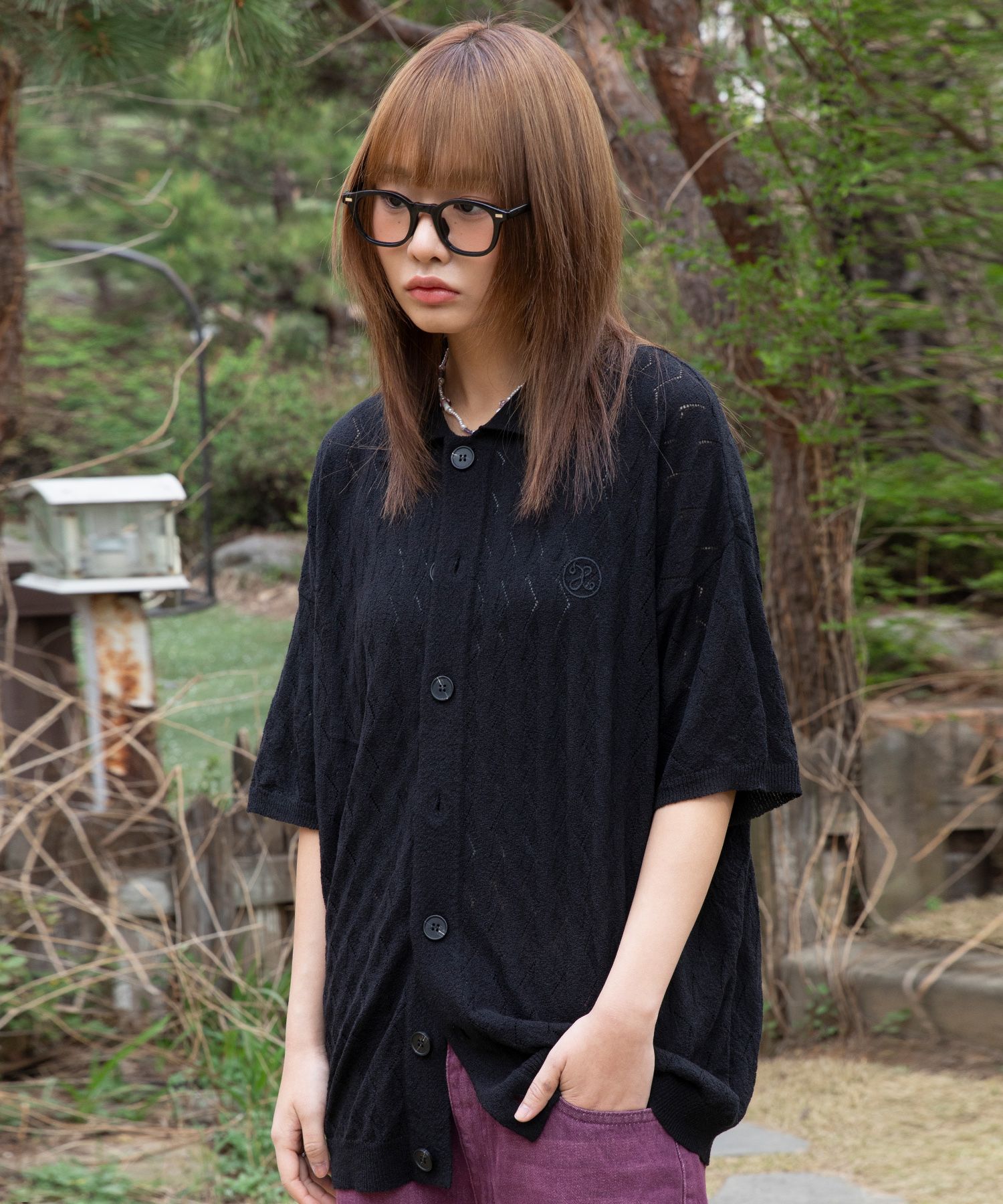 アウターその他 XTONZ XTK103 Leta punching short sleeve knit cardigan LIGHT MUSINSA | XTONZ XTK103 Leta Punching Short-Sleeved Knit
