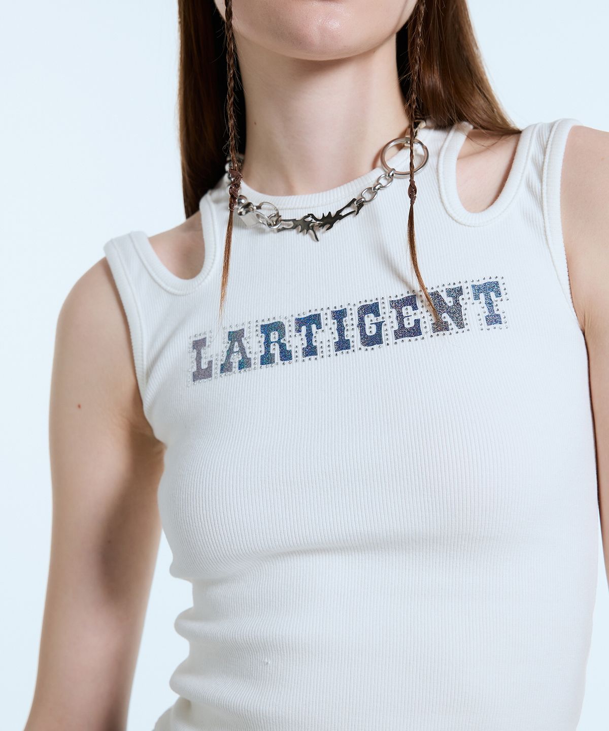 라티젠(LARTIGENT) L11 CUTOUT SLEEVELESS(WHITE)
