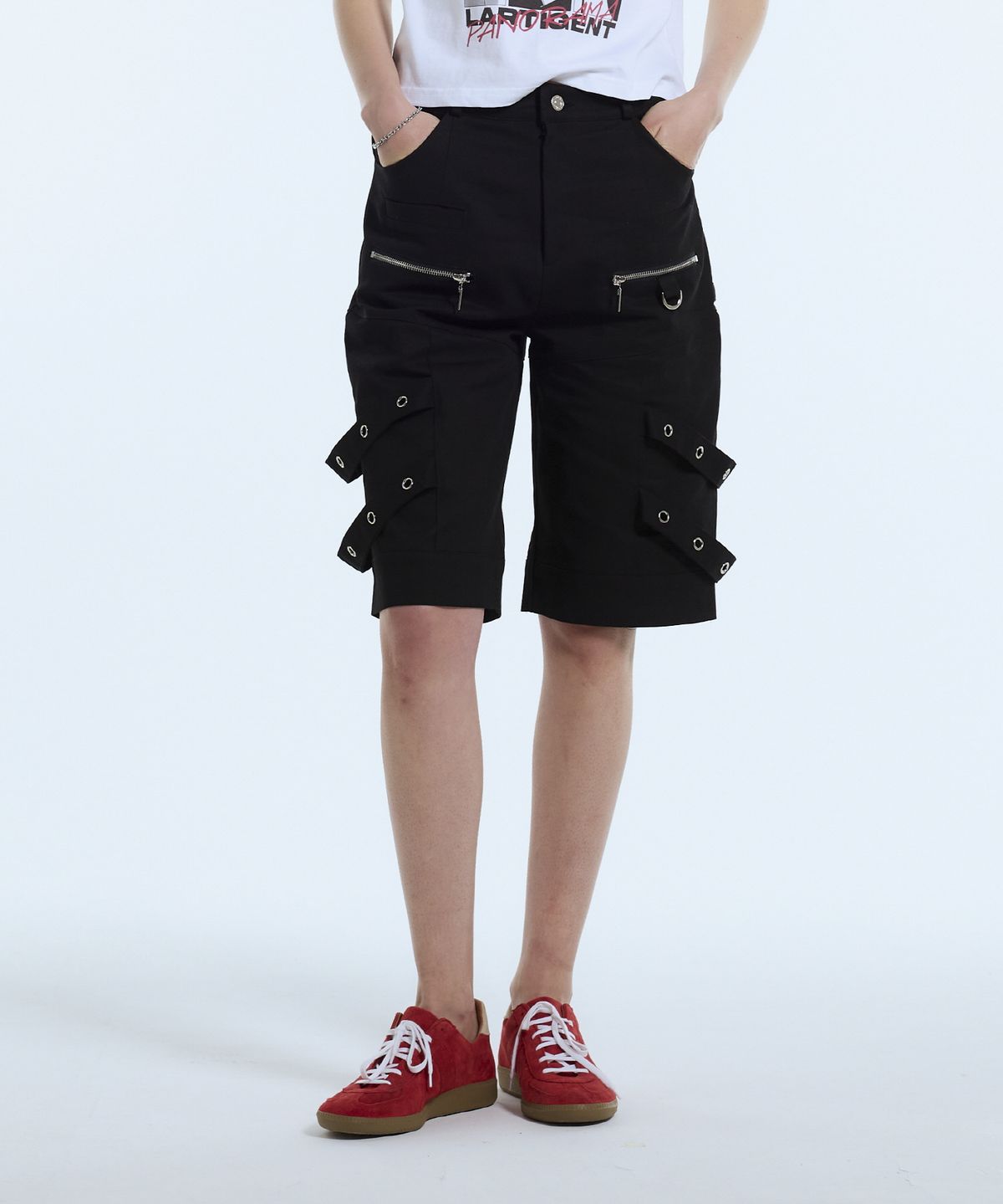 라티젠(LARTIGENT) L11 BELT SHORTS(BLACK)