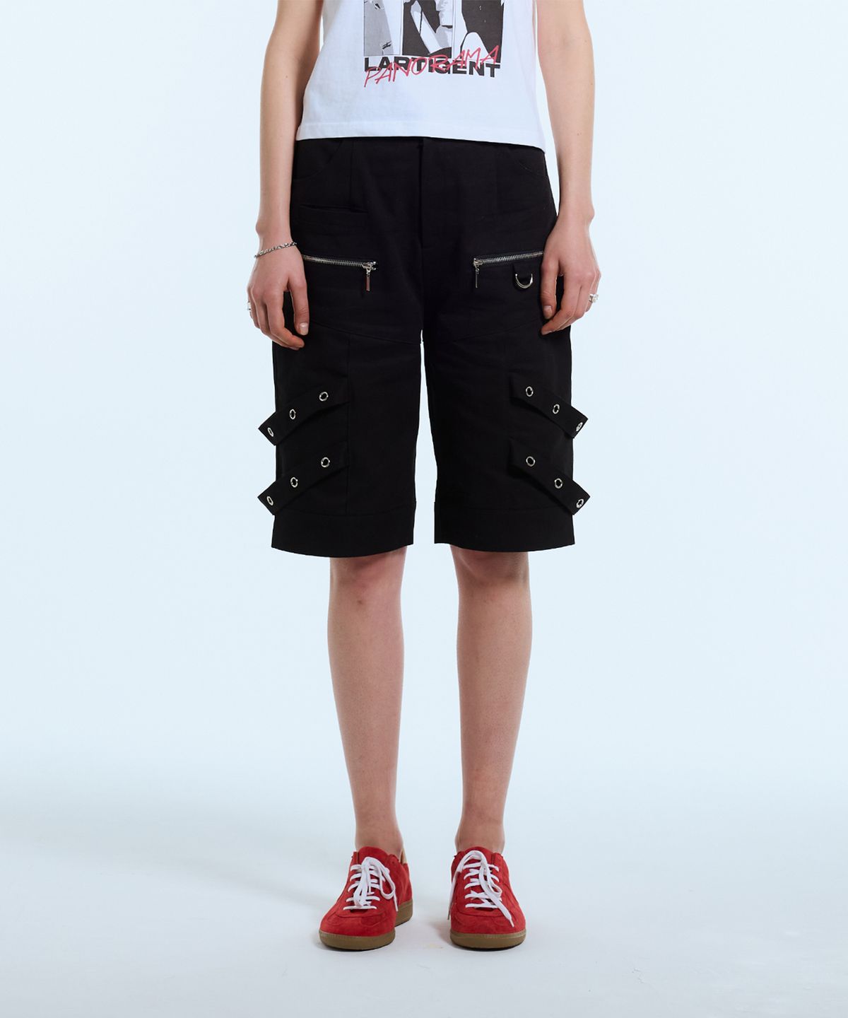 라티젠(LARTIGENT) L11 BELT SHORTS(BLACK)