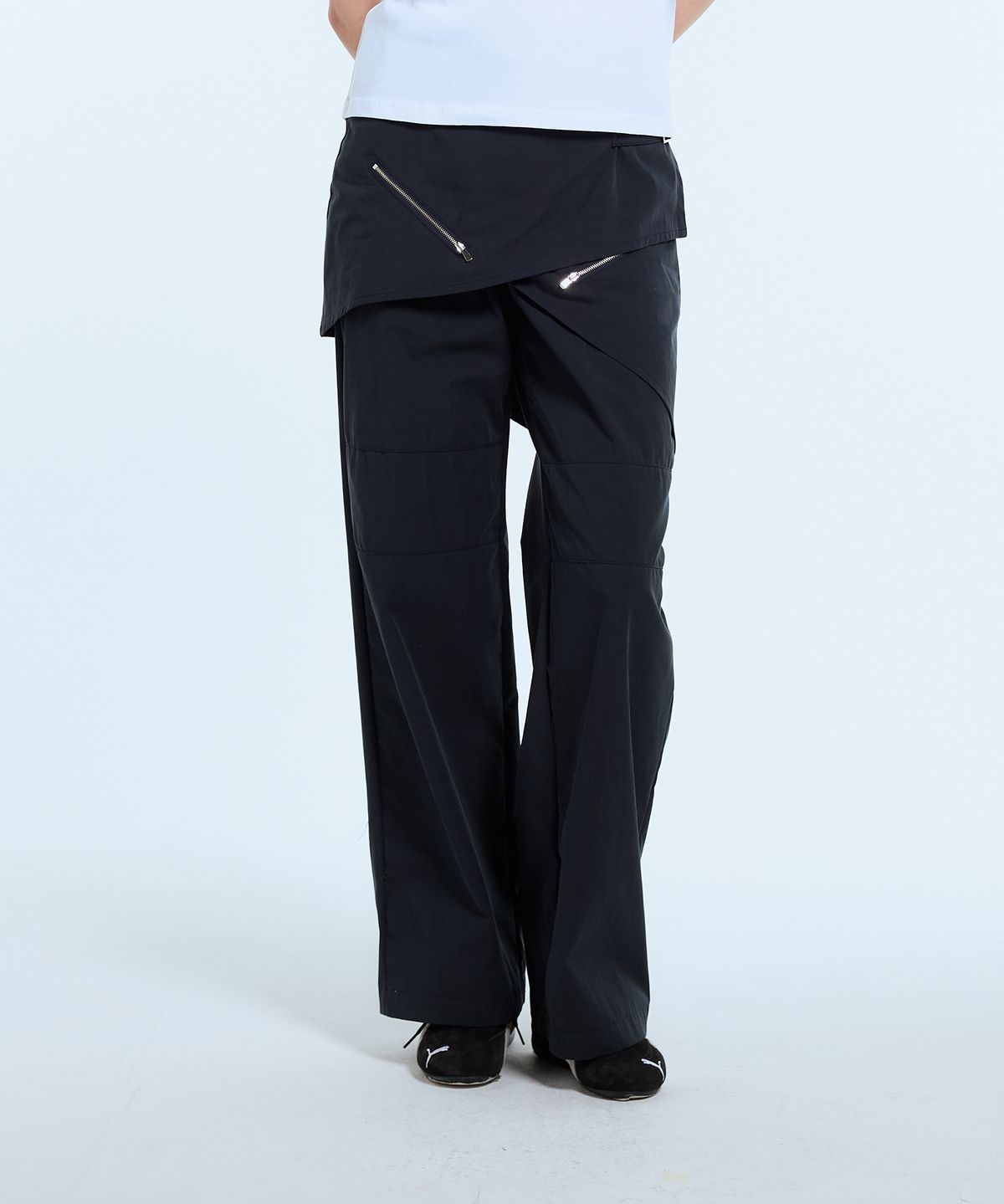 라티젠(LARTIGENT) L11 WRAP SKIRT PANTS(NAVY)