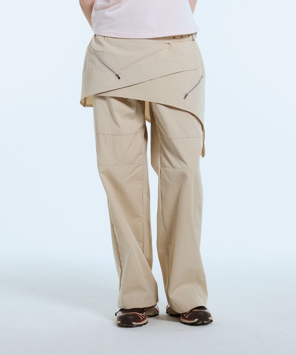 라티젠(LARTIGENT) L11 WRAP SKIRT PANTS(BEIGE)