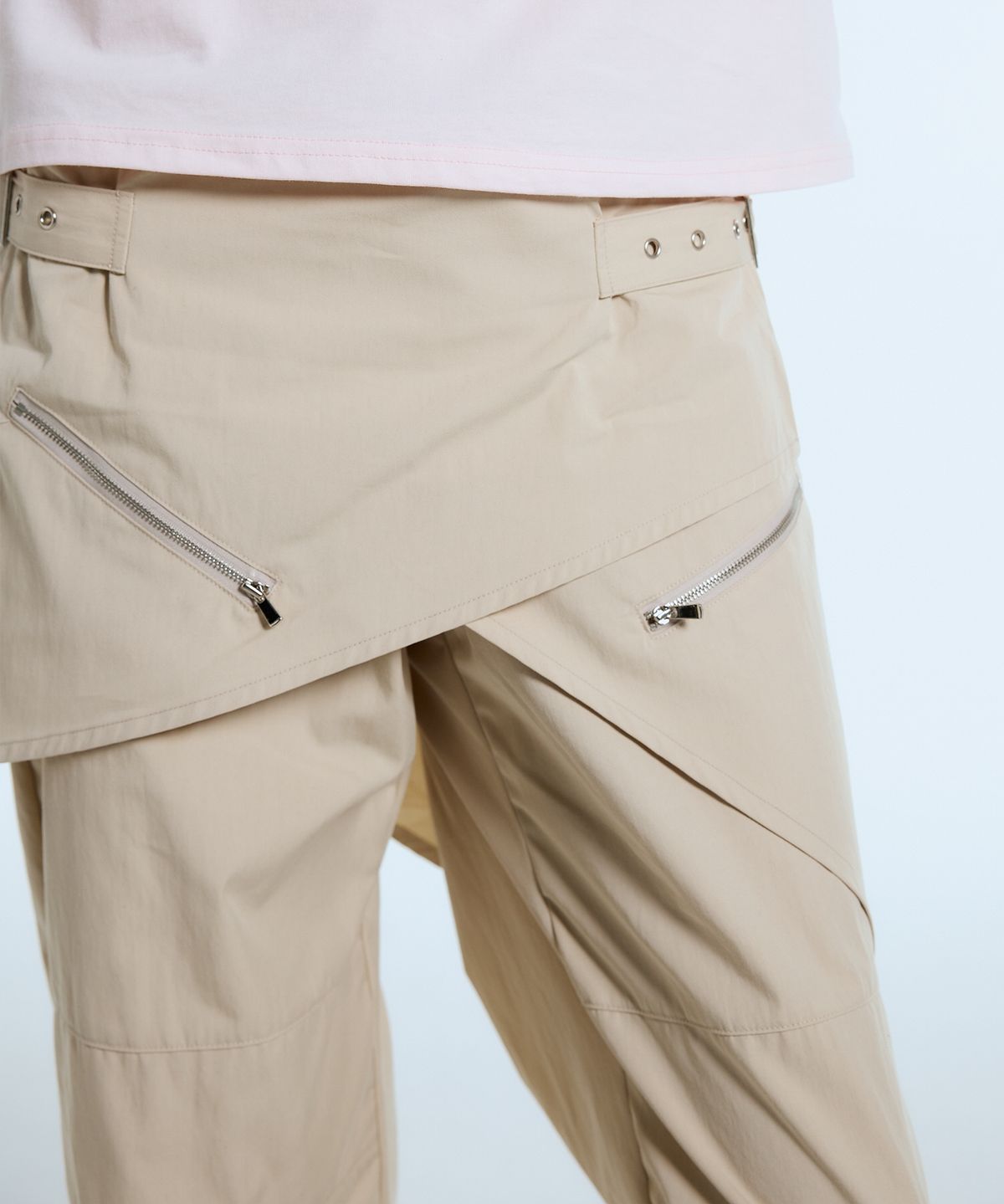 라티젠(LARTIGENT) L11 WRAP SKIRT PANTS(BEIGE)