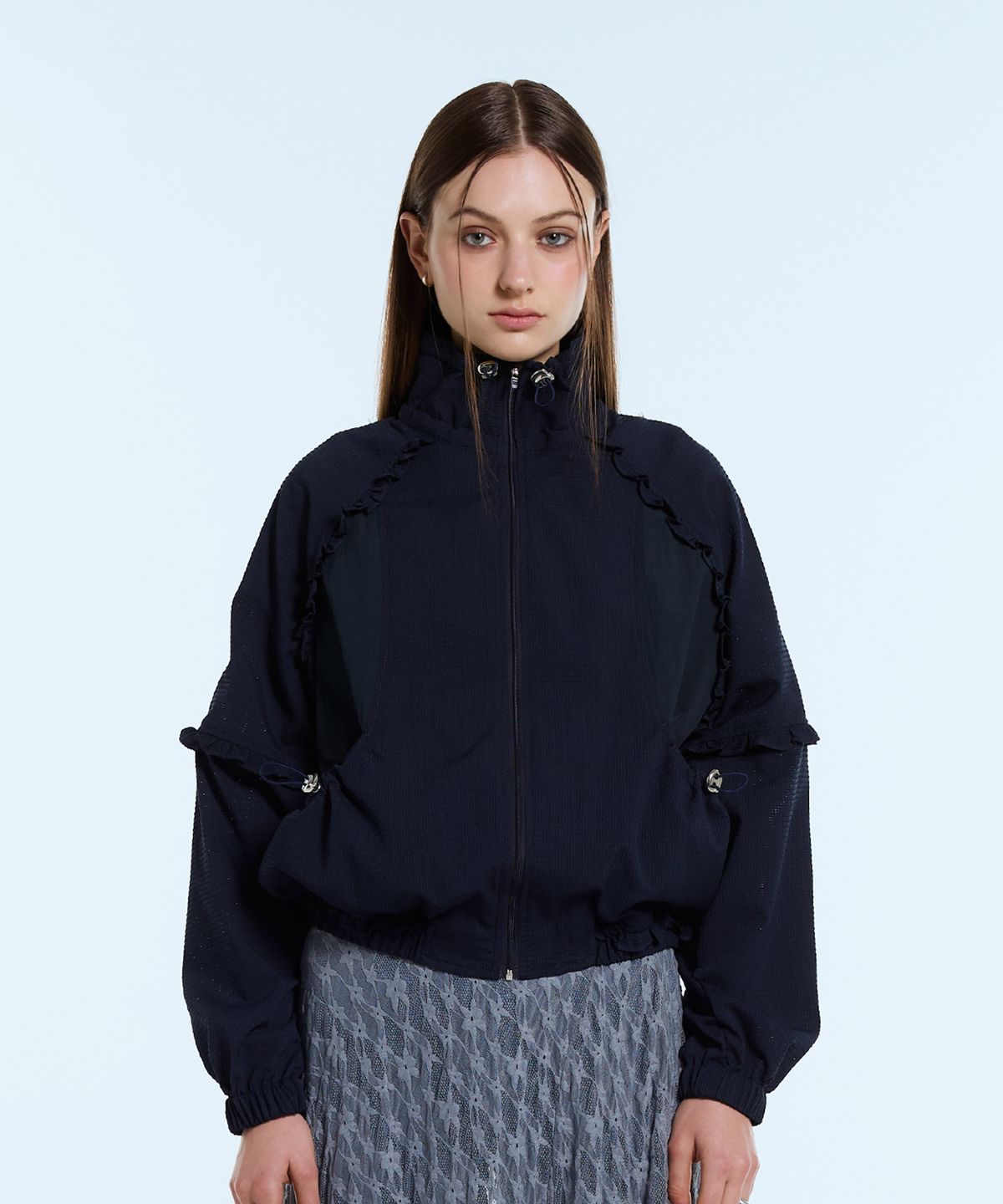 라티젠(LARTIGENT) L11 FRILL WINDBREAKER(NAVY)