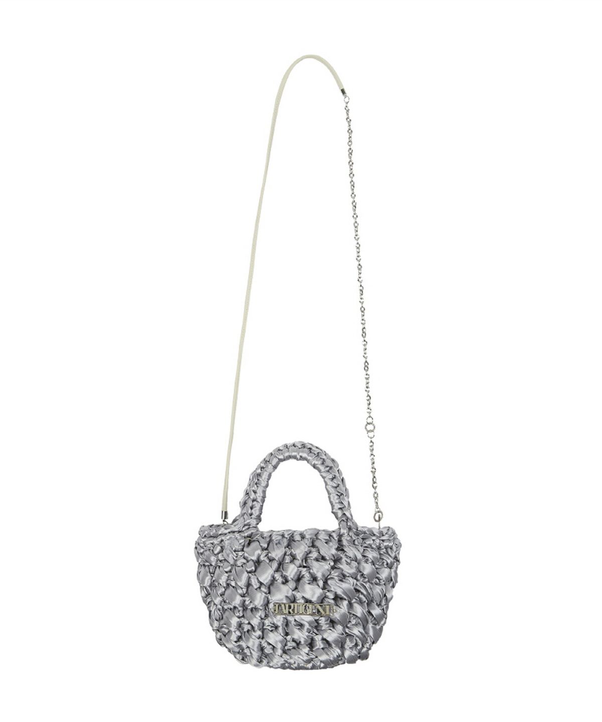 라티젠(LARTIGENT) L11 SATIN CROCHET CHAIN BAG(SILVER)