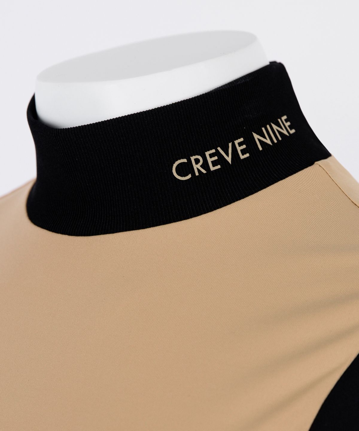 크리브나인(CREVE9) 배색 하이넥 티셔츠BG