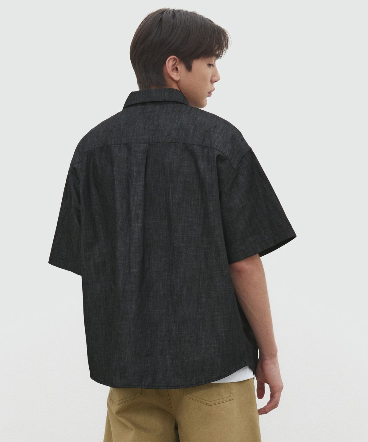 데케트(DECET) Over Denim Short Shirts DCSH004Black