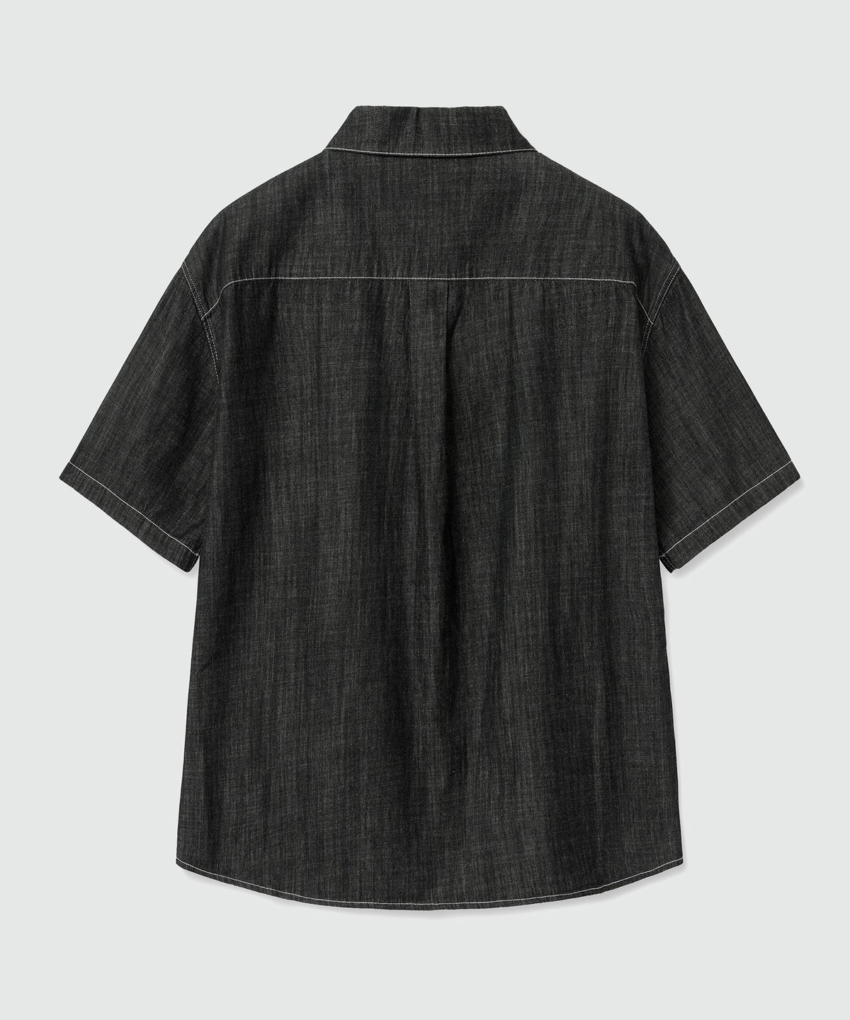 데케트(DECET) [썸머 린넨라이크]LinenLike Over Short Shirts DCSH005RawBlack