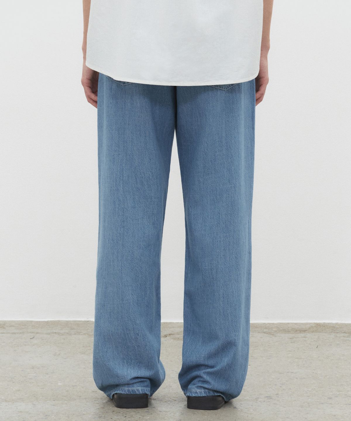 데케트(DECET) [썸머 린넨라이크]Linen Like Mid Rise Wide Jeans DCPT039Blue