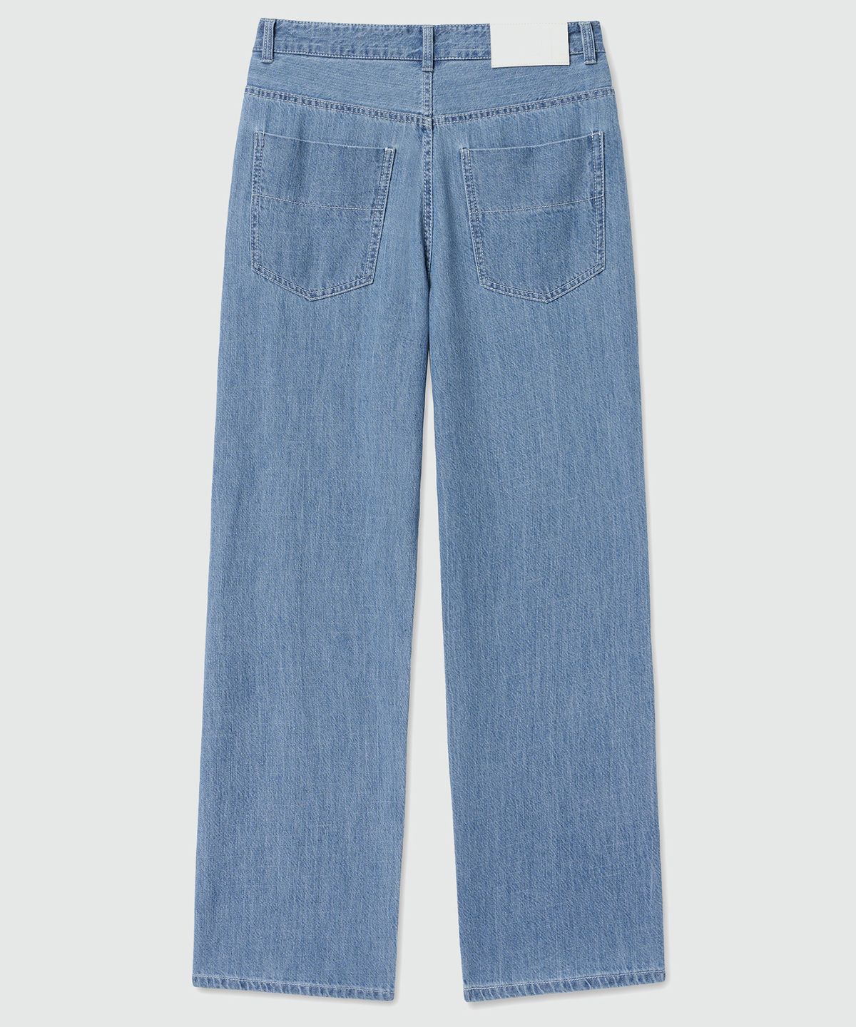 데케트(DECET) [썸머 린넨라이크]Linen Like Mid Rise Wide Jeans DCPT039Blue